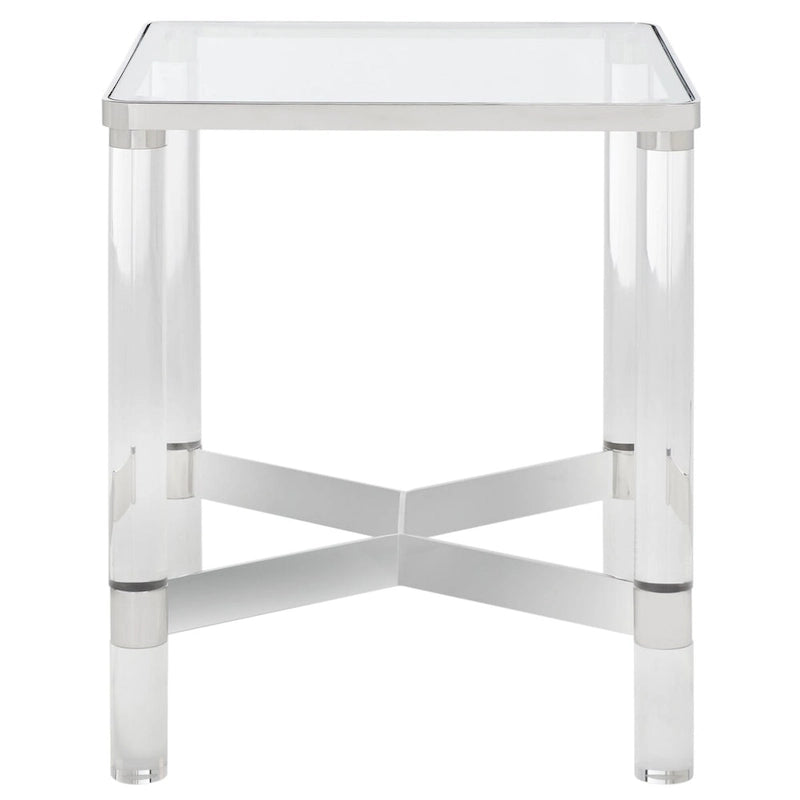 Mesa auxiliar de acrílico - 20 pulgadas de ancho x 20 pulgadas de profundidad x 24 pulgadas de alto