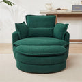 Sillón giratorio de gran tamaño con otomana de almacenamiento Moon con 4 almohadas