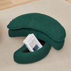 Sillón giratorio de gran tamaño con otomana de almacenamiento Moon con 4 almohadas