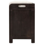 Banco de almacenamiento de madera maciza con 3 cajones