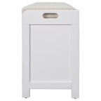Banco de almacenamiento de madera maciza con 3 cajones