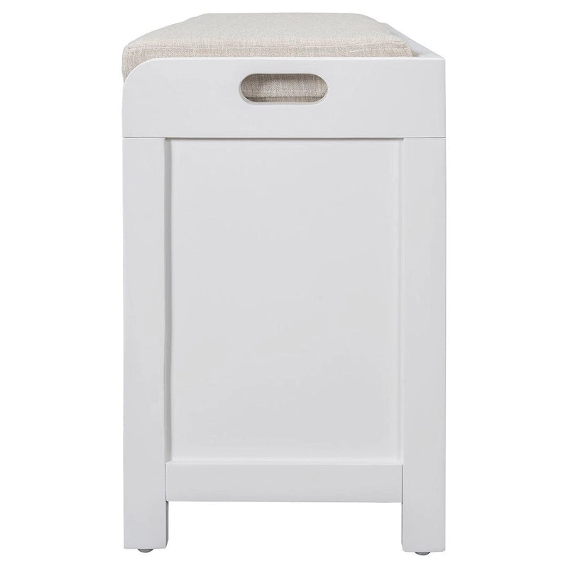 Banco de almacenamiento de madera maciza con 3 cajones