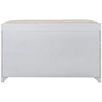 Banco de almacenamiento de madera maciza con 3 cajones