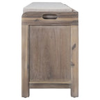 Banco de almacenamiento de madera maciza con 3 cajones