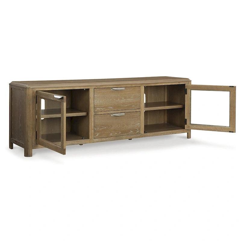 Mueble de TV Marrón Claro de 80 para televisores de hasta 92 - 79.63 An x 20 Prof x 28 Al
