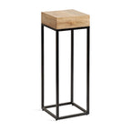 Mesa auxiliar de madera y metal - 8x8x23