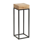 Mesa auxiliar de madera y metal - 8x8x23