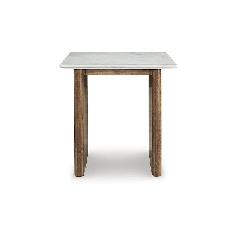 Mesa Auxiliar Marrón Claro/Blanco - 23.13W x 23.13D x 22.63H