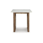 Mesa Auxiliar Marrón Claro/Blanco - 23.13W x 23.13D x 22.63H
