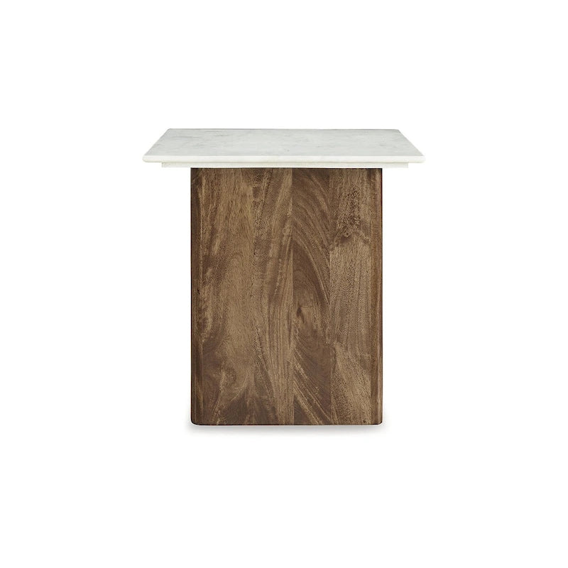 Mesa Auxiliar Marrón Claro/Blanco - 23.13W x 23.13D x 22.63H