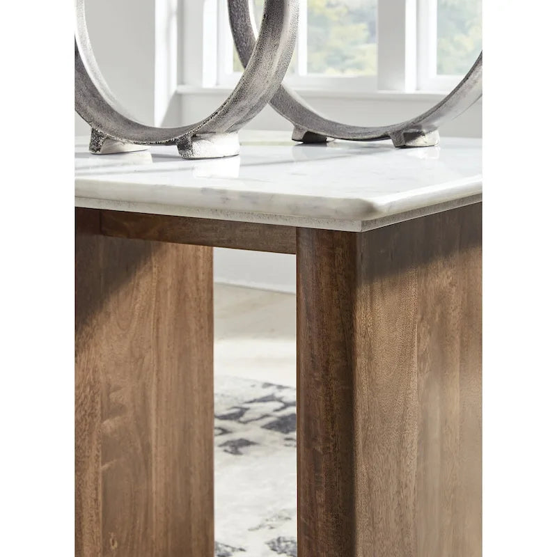 Mesa Auxiliar Marrón Claro/Blanco - 23.13W x 23.13D x 22.63H