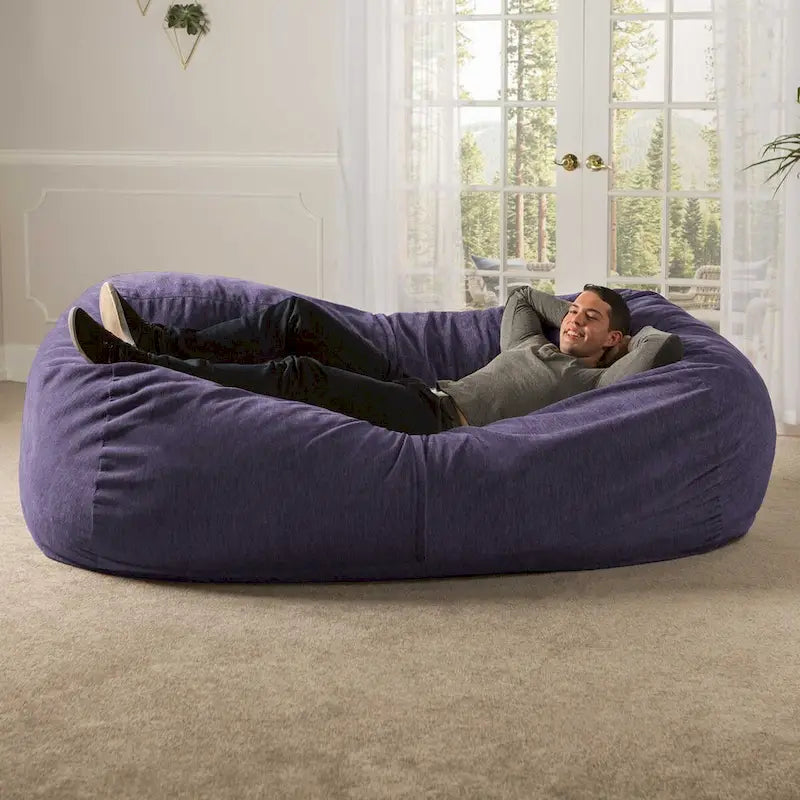 Sofá puff gigante de 7 pies para adultos - Chenilla de primera calidad