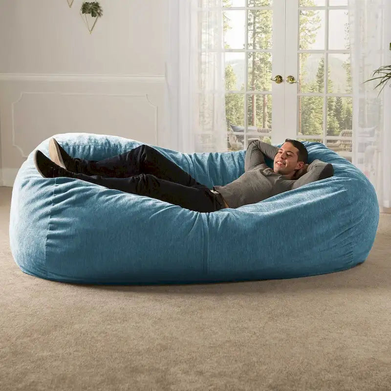 Sofá puff gigante de 7 pies para adultos - Chenilla de primera calidad