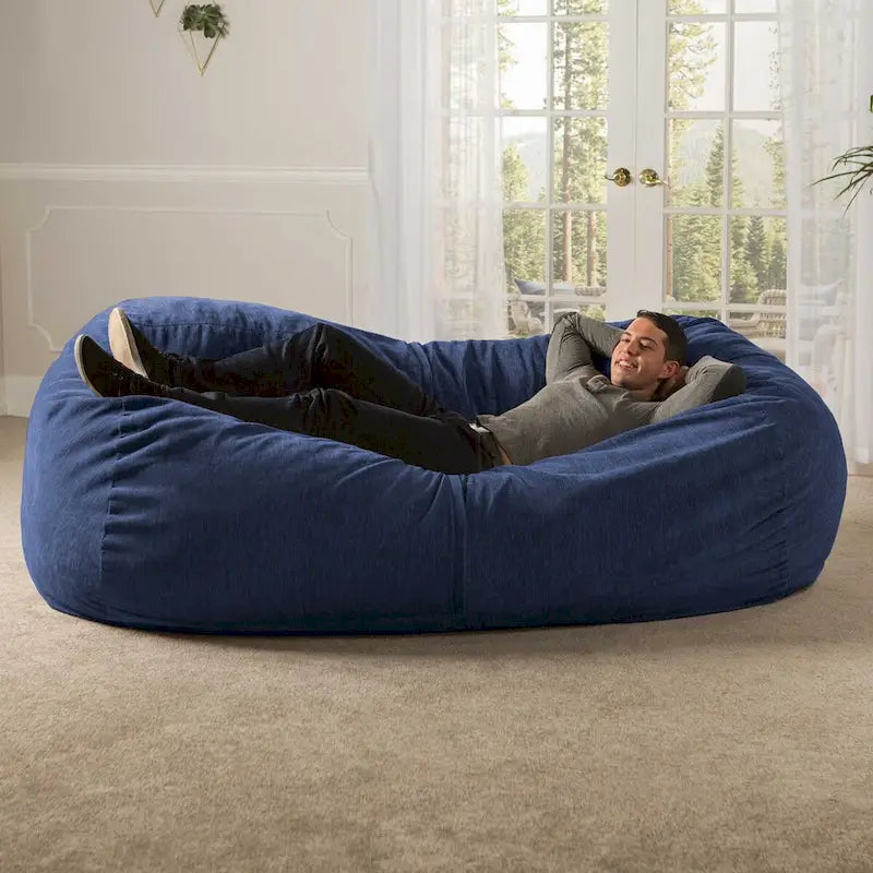 Sofá puff gigante de 7 pies para adultos - Chenilla de primera calidad