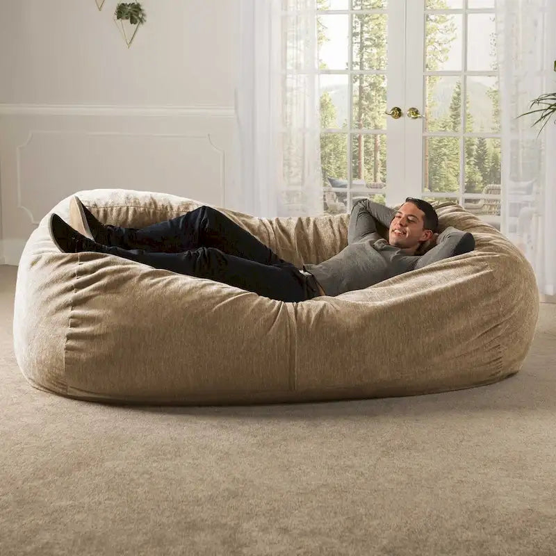 Sofá puff gigante de 7 pies para adultos - Chenilla de primera calidad
