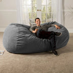 Sofá puff gigante de 7 pies para adultos - Chenilla de primera calidad