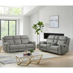 Juego reclinable transicional de 2 piezas, gris