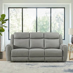 Juego reclinable transicional de 2 piezas, gris