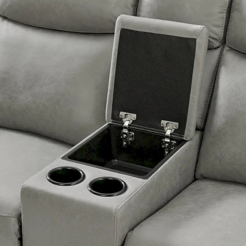 Juego reclinable transicional de 2 piezas, gris