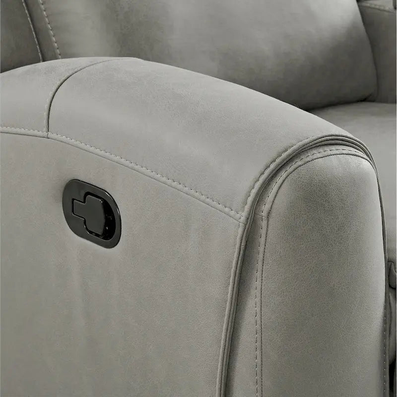 Juego reclinable transicional de 2 piezas, gris