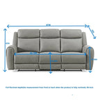 Juego reclinable transicional de 2 piezas, gris