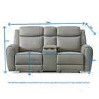 Juego reclinable transicional de 2 piezas, gris