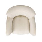 Sillón decorativo de 32" tapizado en piel sintética con brazo curvo de transición