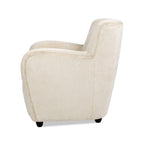 Sillón decorativo de 32" tapizado en piel sintética con brazo curvo de transición