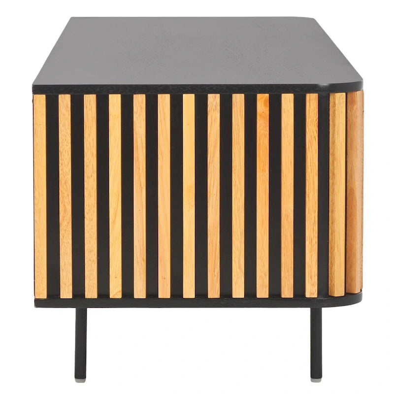 Mueble multimedia de 2 puertas y 2 estantes - 54Wx17Dx19H
