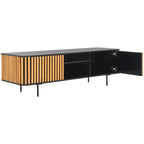 Mueble multimedia de 2 puertas y 2 estantes - 54Wx17Dx19H