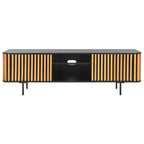 Mueble multimedia de 2 puertas y 2 estantes - 54Wx17Dx19H