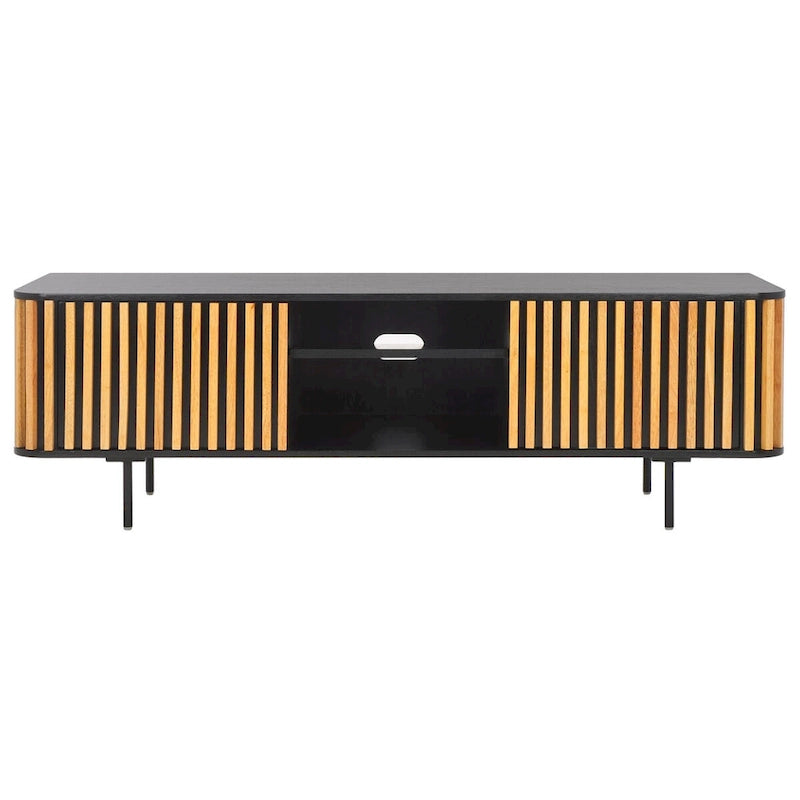 Mueble multimedia de 2 puertas y 2 estantes - 54Wx17Dx19H